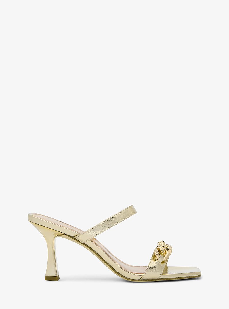 Amali Embellished Metallic Sandal in PALE GOLD | Michael Kors