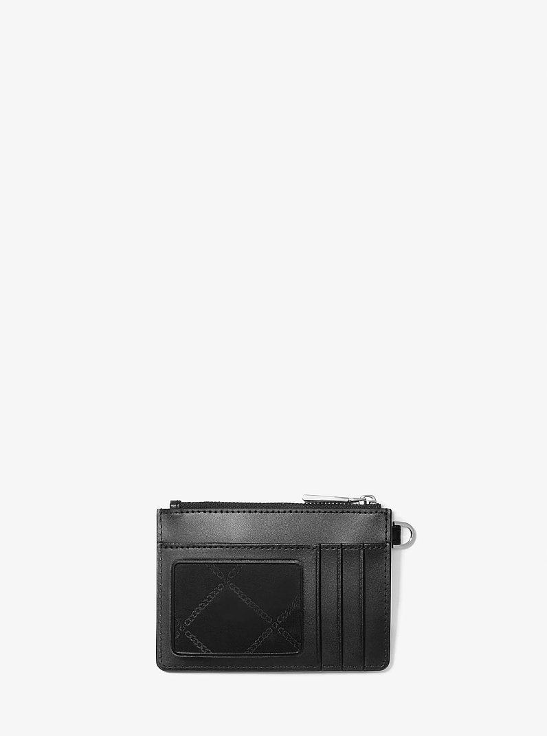 Zebra Print Calf Hair Coin Purse in BLACK COMBO | Michael Kors