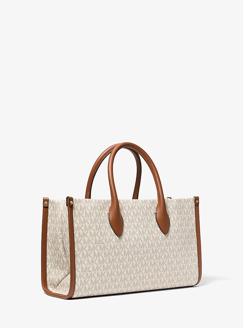 Mirella Medium Signature Logo Satchel in VANILLA | Michael Kors