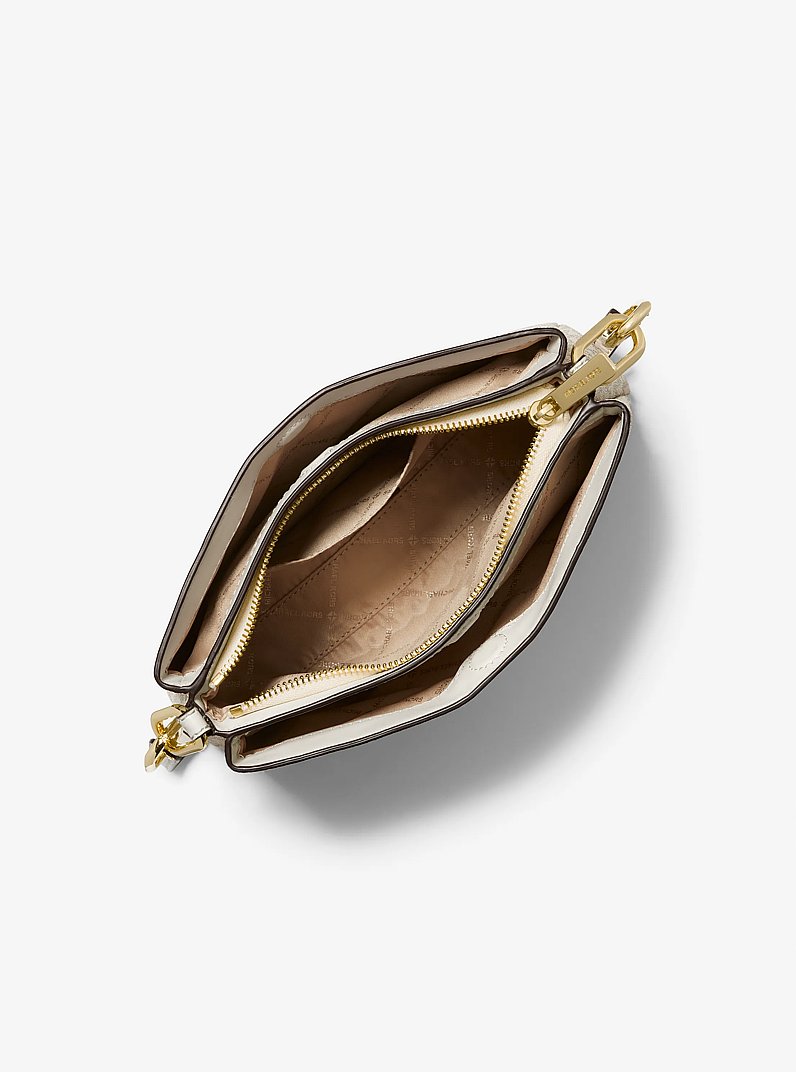 Bandolera Trisha mediana con logotipo in CREMA CLARO MULTICOLOR | Michael Kors