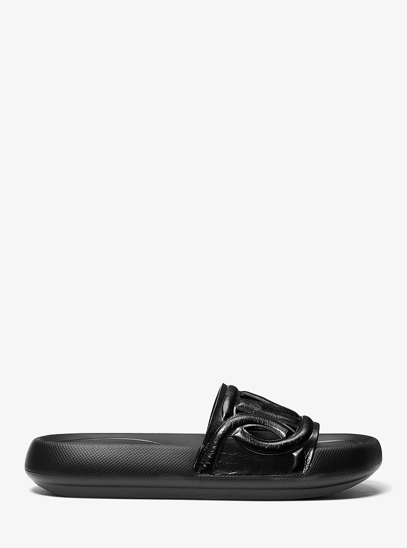 Sandale &agrave; enfiler Splash en cuir in NOIR | Michael Kors