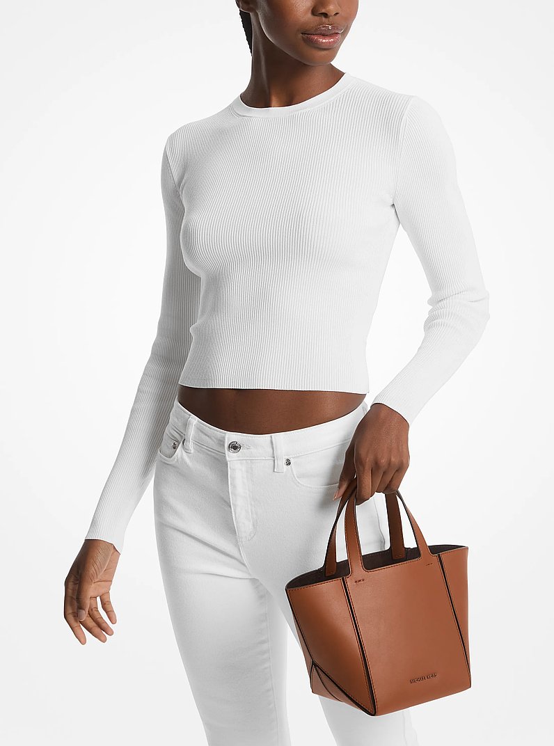 Shopper Jordi Small aus Leder in LUGGAGE | Michael Kors
