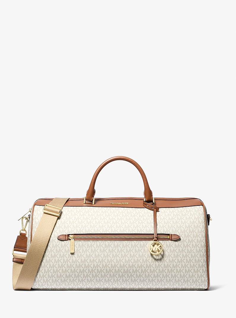 Jet Set Travel Extra-Large Signature Logo Duffel Bag in VANILLA