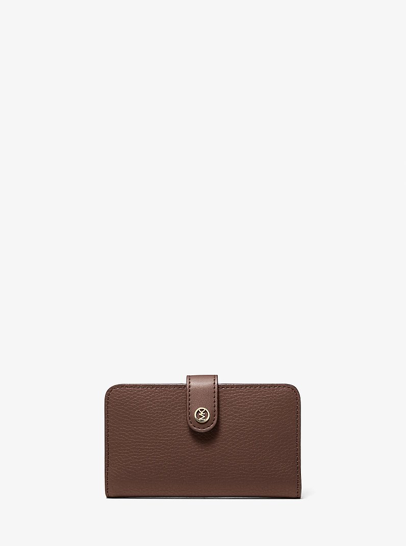 Billetera plegable Jet Set Travel mediana de piel granulada in NUEZ MOSCADA | Michael Kors