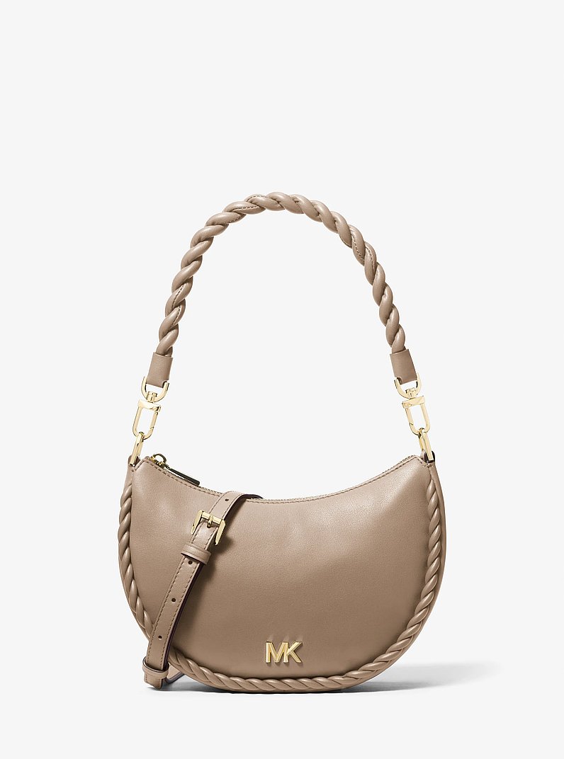 Kyla Small Leather Convertible Pochette in BIRCH | Michael Kors