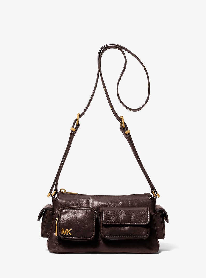 Borsa a spalla Dakota piccola in pelle in CIOCCOLATO | Michael Kors