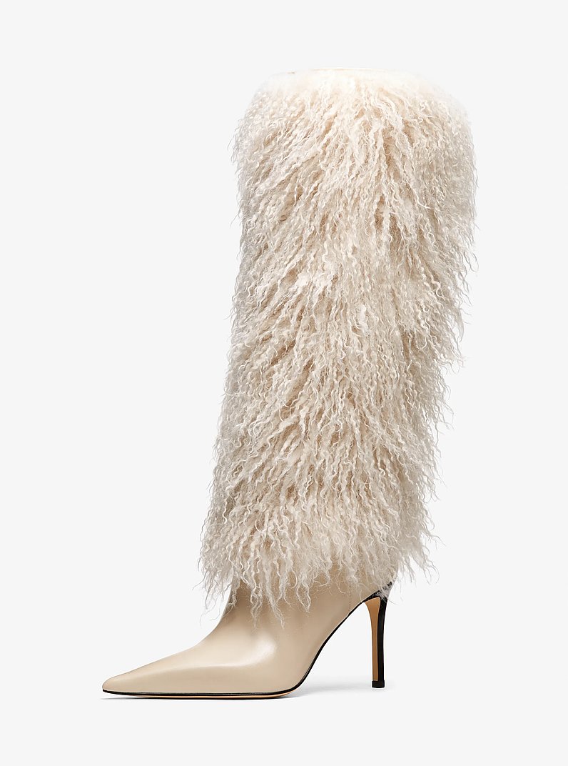 Dawn Faux Shearling Boot in NATURAL | Michael Kors