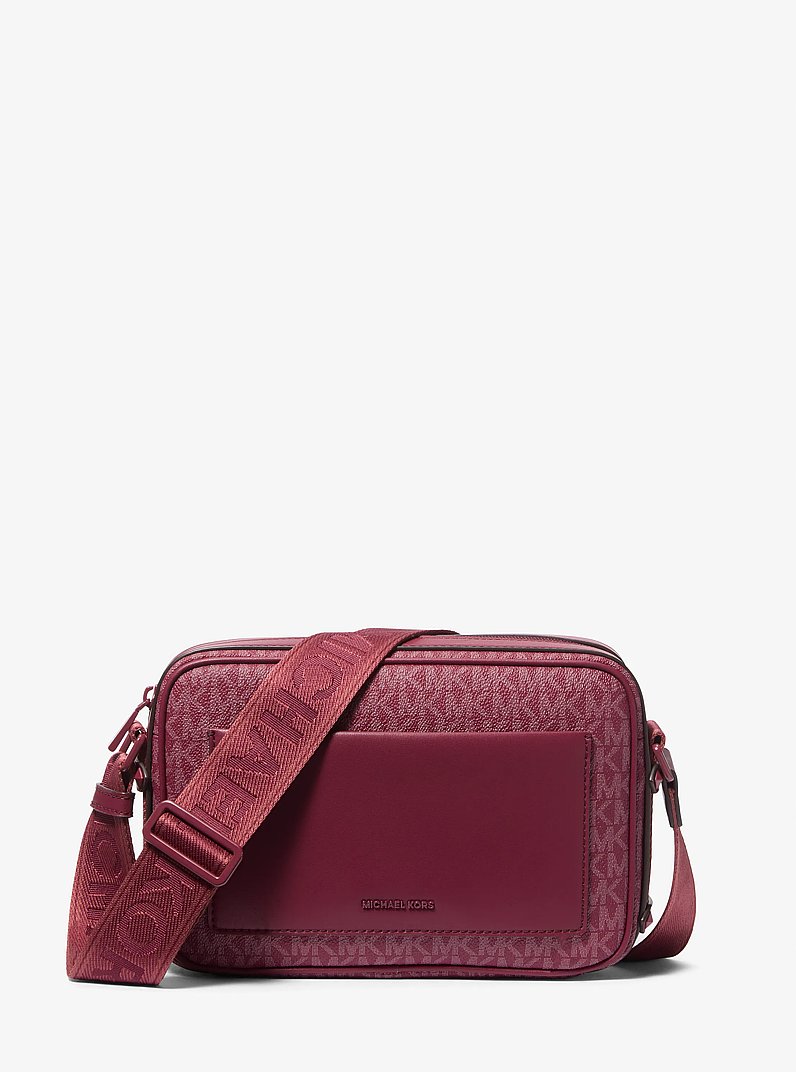 Maeve Large Signature Logo Crossbody Bag in MULBERRY | Michael Kors