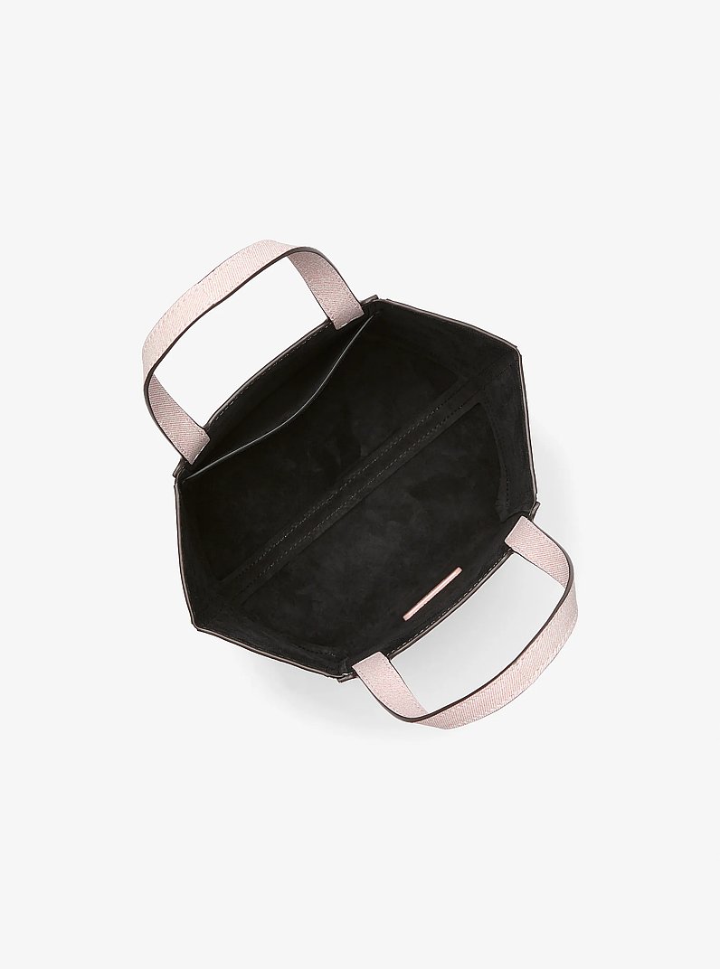 Borsa tote Jordi piccola in pelle stampa denim per il nuovo anno cinese in ACQUA ROSA | Michael Kors