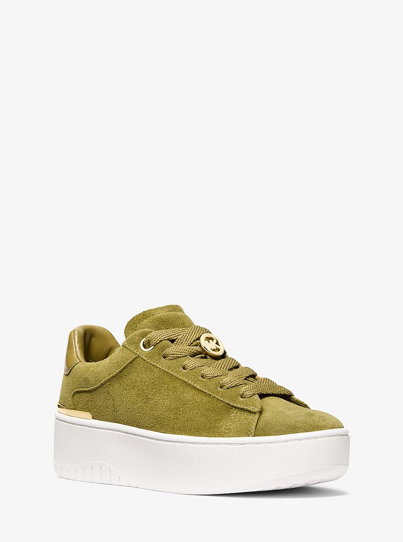 Dottie Suede Platform Sneaker in PISTACHIO | Michael Kors