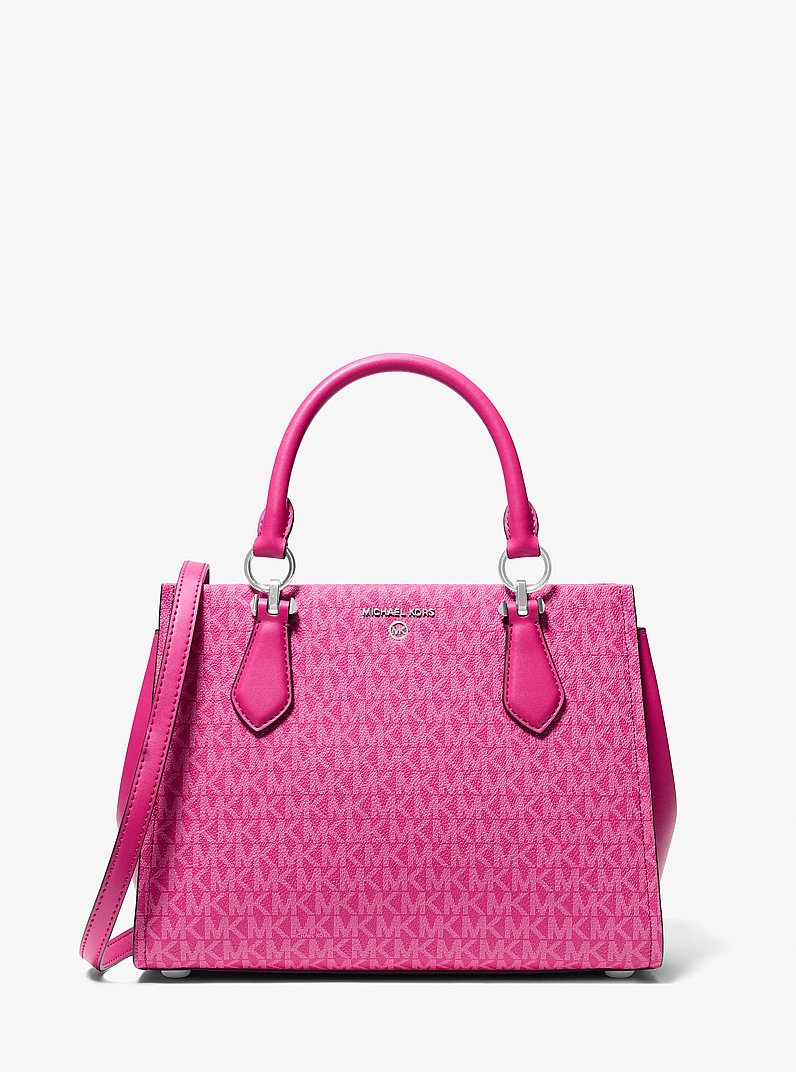 Marilyn Medium Signature Logo Satchel in WILD BERRY | Michael Kors