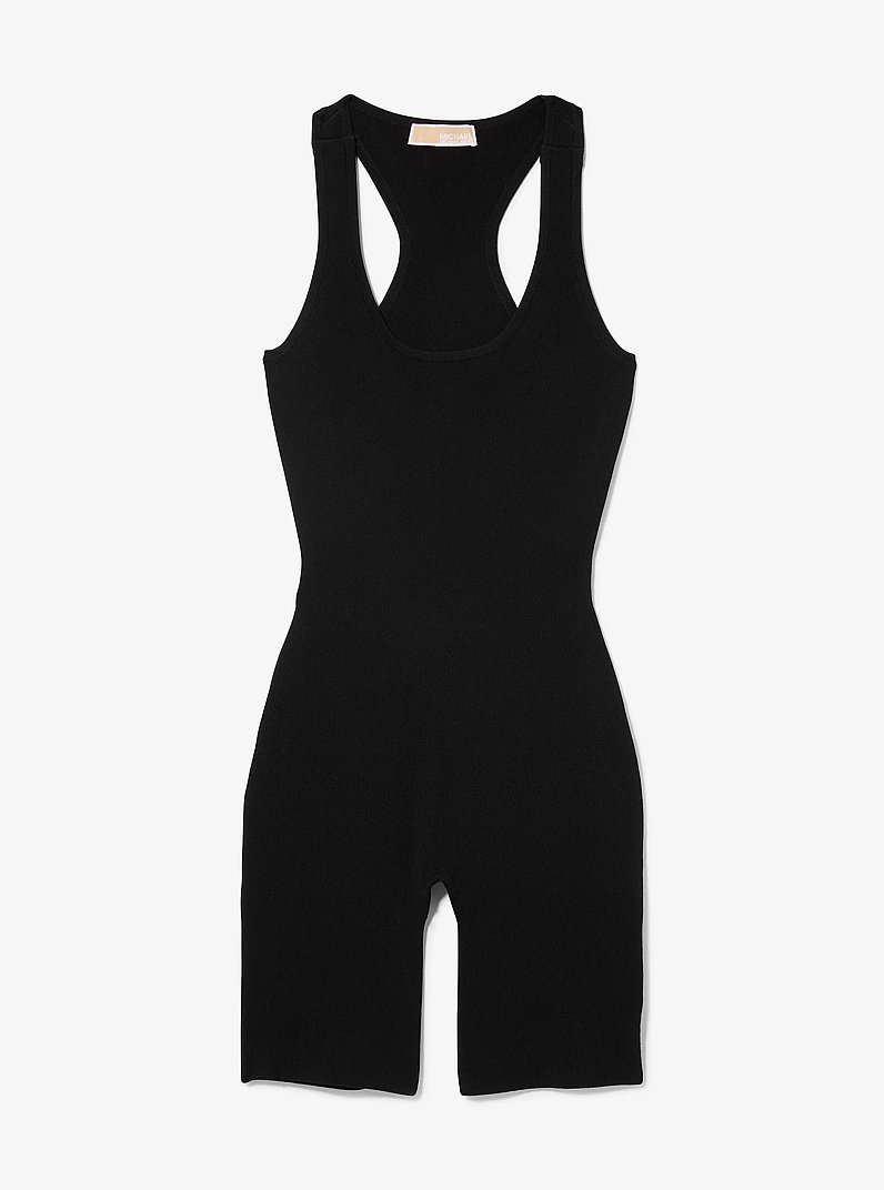 Stretch Viscose Bodysuit in BLACK | Michael Kors