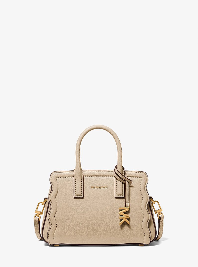 Bolso cruzado convertible Laila extrapeque&ntilde;o de piel granulada in CAQUI | Michael Kors