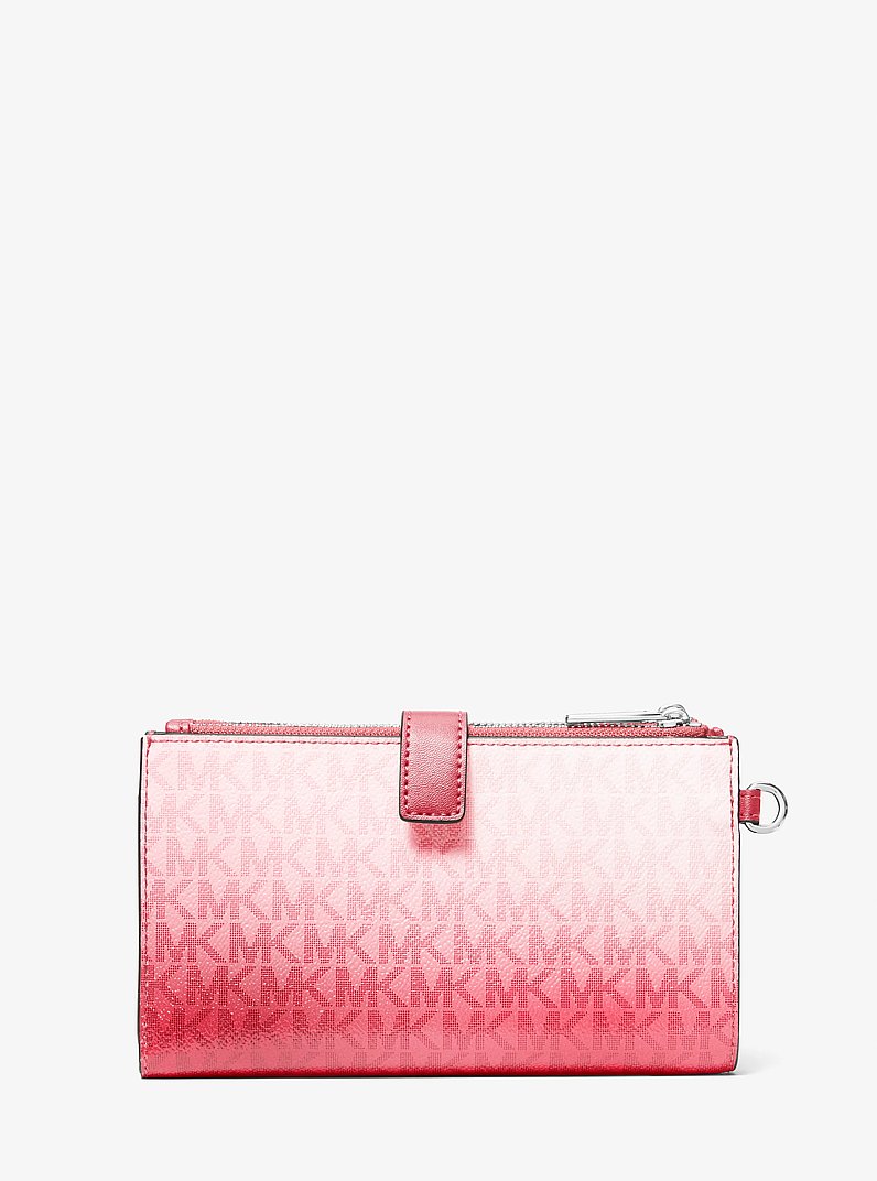 Grande pochette-bracelet Jet Set ombr&eacute;e &agrave; logo Signature in HISBISCUS MULTI | Michael Kors