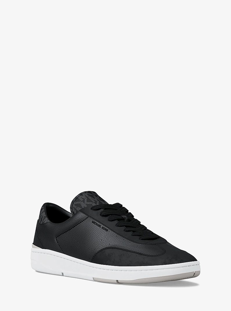 Wilton Mixed-Media Sneaker in BLACK | Michael Kors