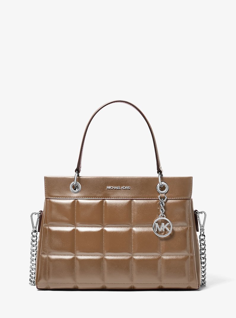 Susan Medium Quilted Leather Tote Bag in DRIFTWOOD | Michael Kors