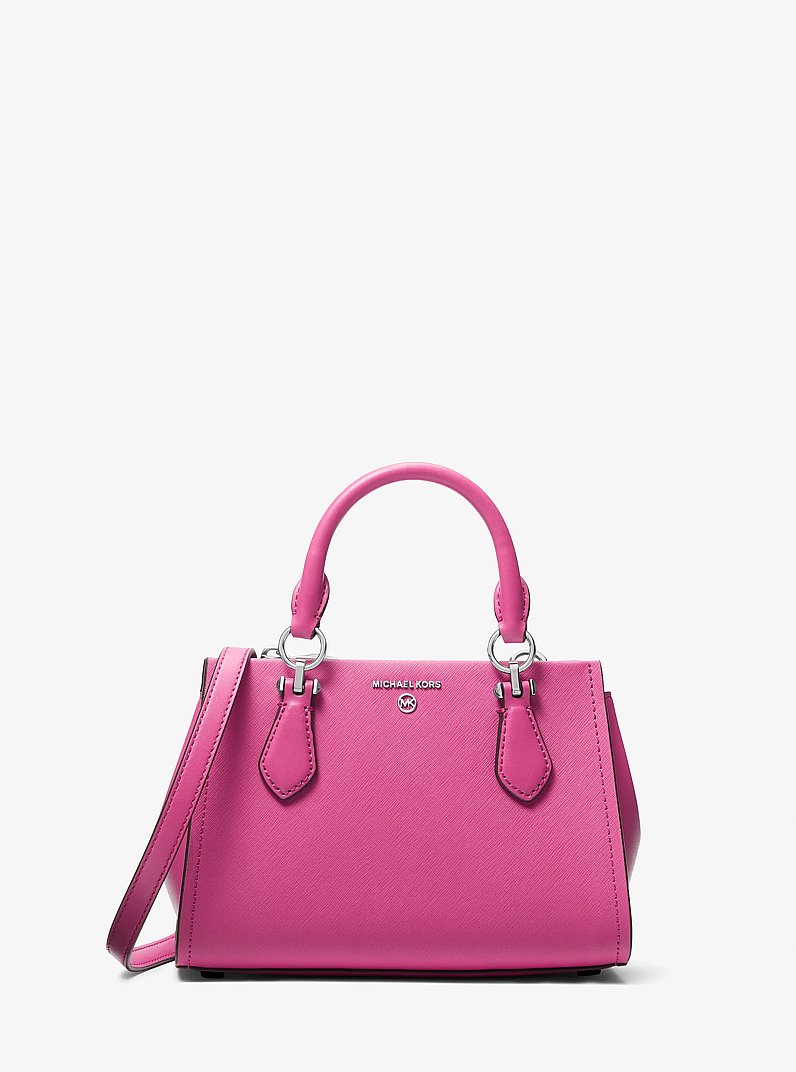 Bandolera Marilyn peque&ntilde;a de piel saffiano in FUCSIA INTENSO | Michael Kors