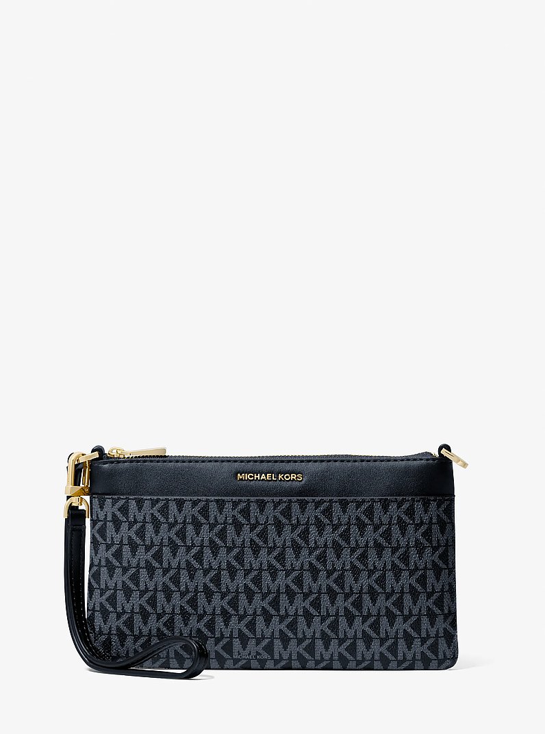 Pochette da polso convertibile Jet Set grande con zip e stampa logo in ABITO BLUES | Michael Kors