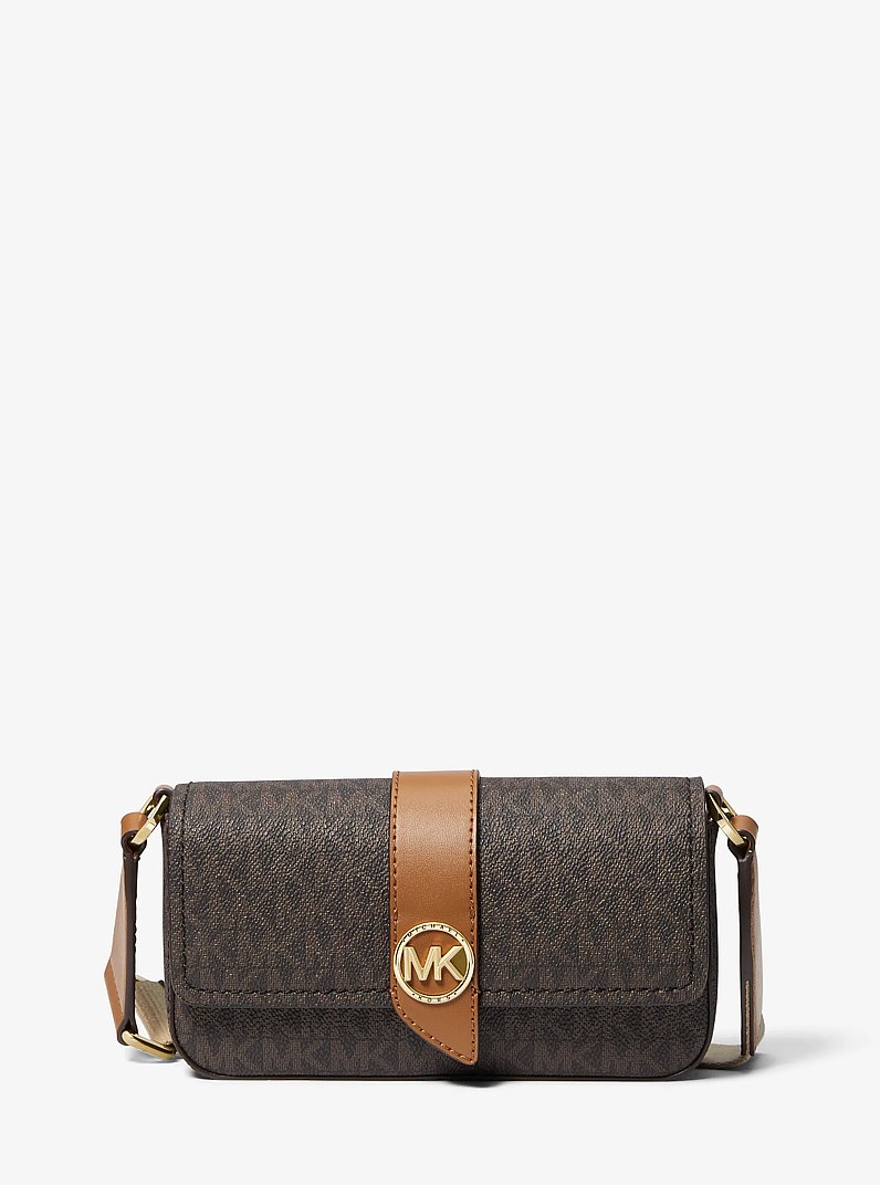 Greenwich Extra-Small Logo Sling Crossbody Bag in BRN/ACORN | Michael Kors