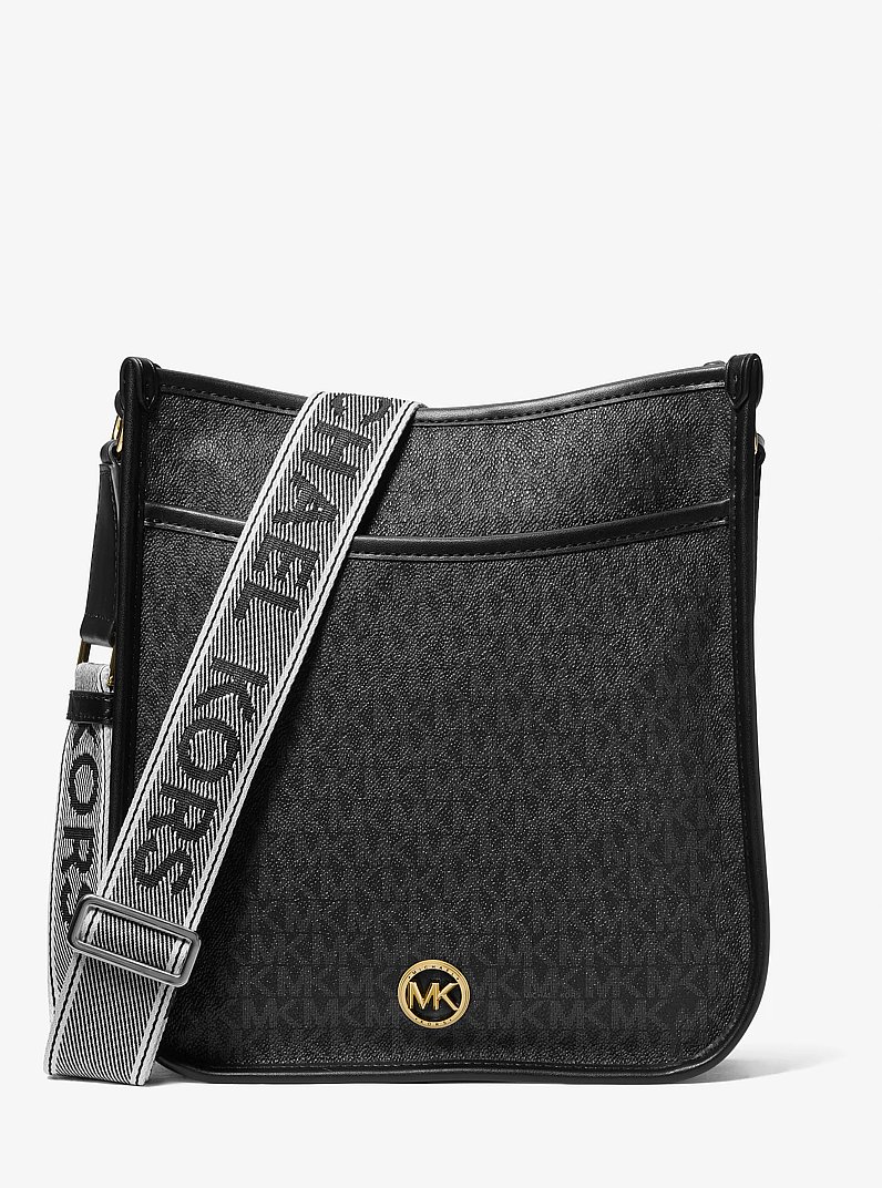 Logo Jacquard Bag Strap in BLACK | Michael Kors