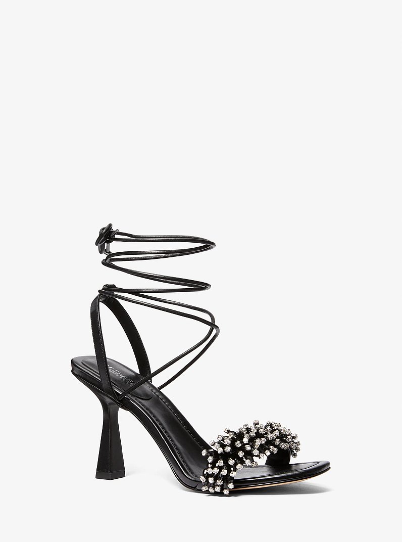Lucia Embellished Leather Sandal
