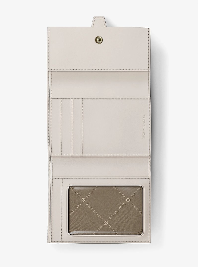 Greenwich Medium Saffiano Leather Trifold Wallet in LT CREAM | Michael Kors