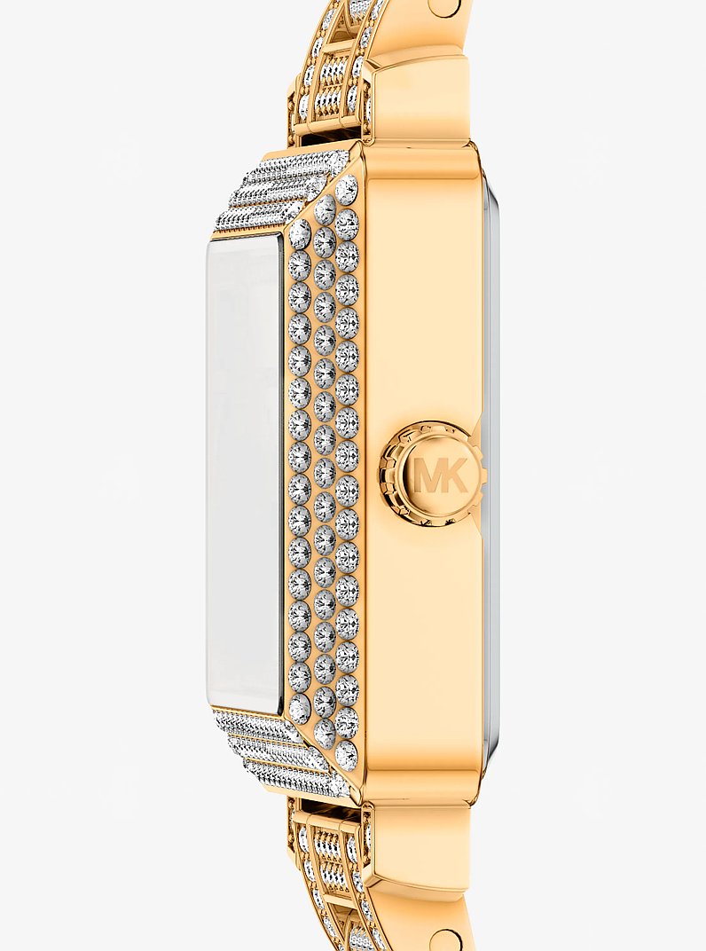 Petite Gwynn Pav&eacute; Gold-Tone Watch in GOLD | Michael Kors