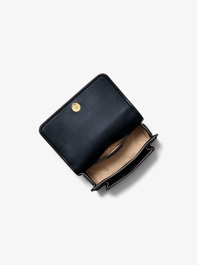 Petit sac port&eacute; &eacute;paule Claire convertible en cuir grain&eacute; in ROBE BLEU BLEU CLAIR | Michael Kors