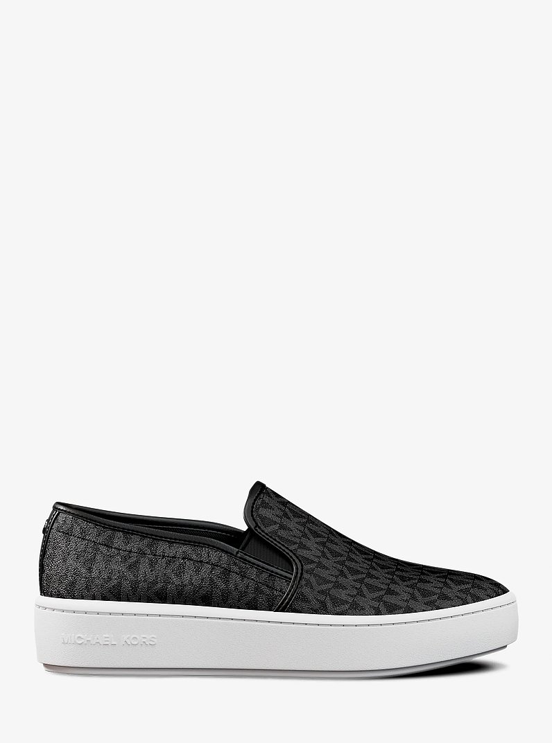Teddi Signature Logo Slip-On Sneaker in BLACK | Michael Kors