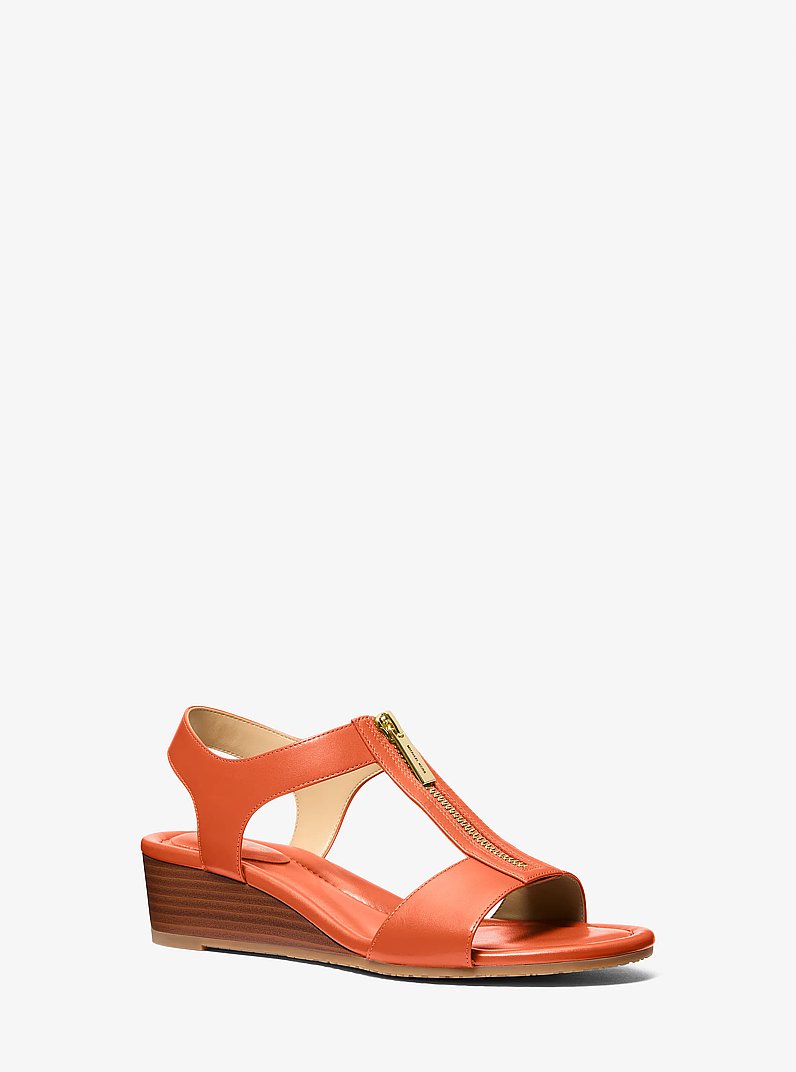 Berkley Leather Wedge Sandal in MIMOSA | Michael Kors