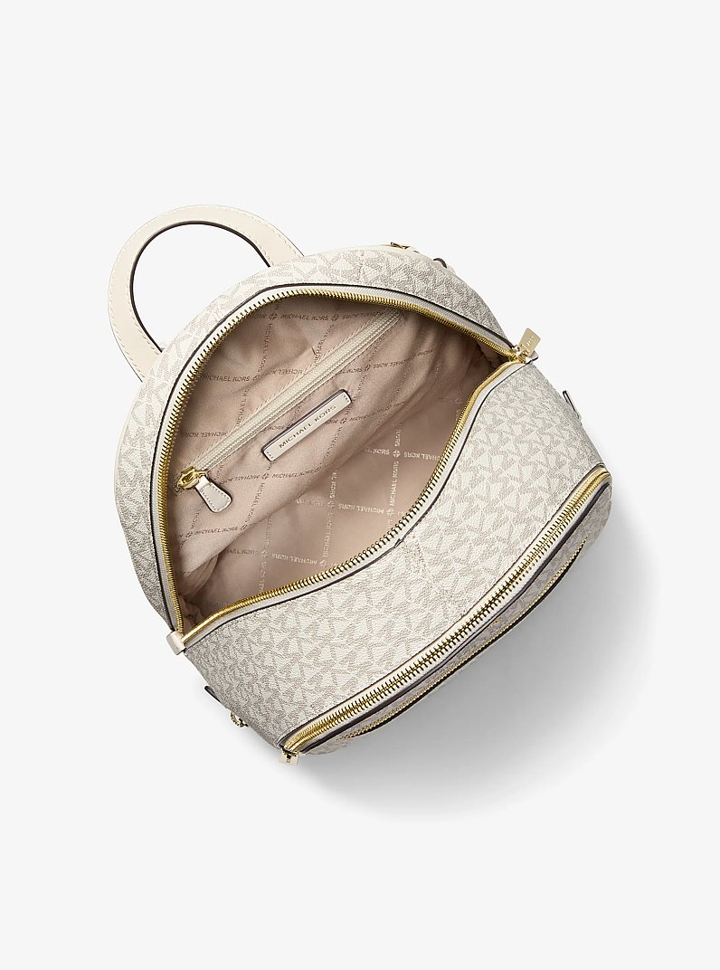 Sac &agrave; dos Rhea de taille moyenne &agrave; logo Signature in CR&Egrave;ME MULTI L&Eacute;GER | Michael Kors