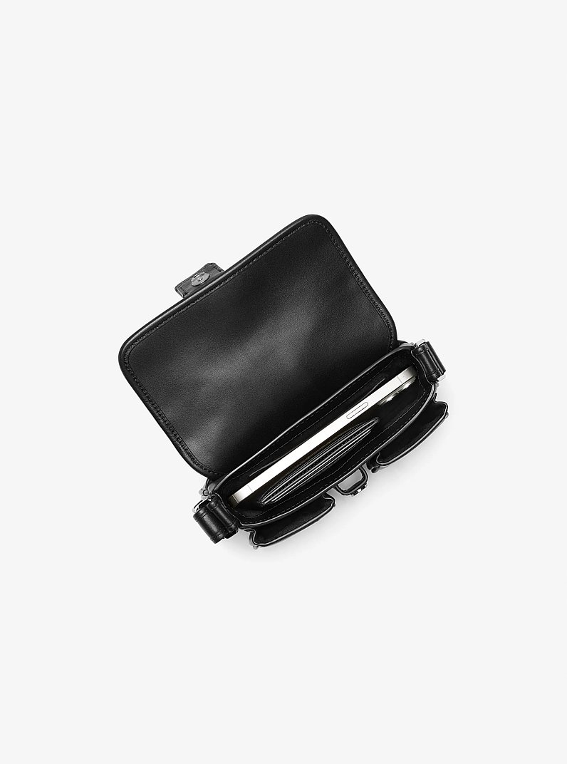 Colby Extra-Small Leather Shoulder Bag in BLACK | Michael Kors