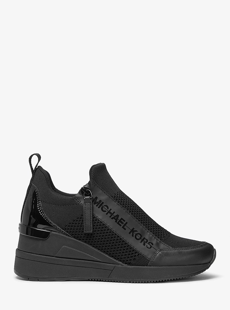 Willis Stretch Knit Trainer in BLACK/BLACK | Michael Kors