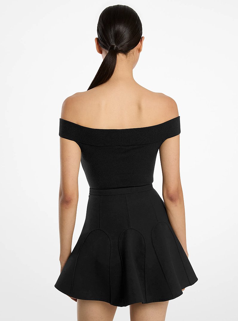 Body sin hombros en mezcla de lana in NEGRO | Michael Kors