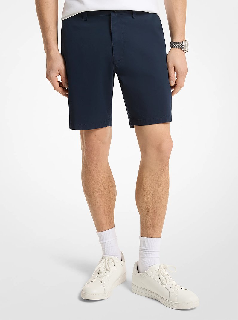 Shorts aus Stretch-Baumwolle in MIDNIGHT | Michael Kors