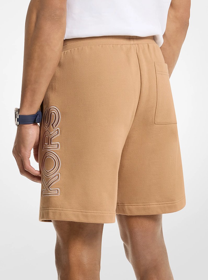 Logo Cotton Shorts in DARK CAMEL | Michael Kors
