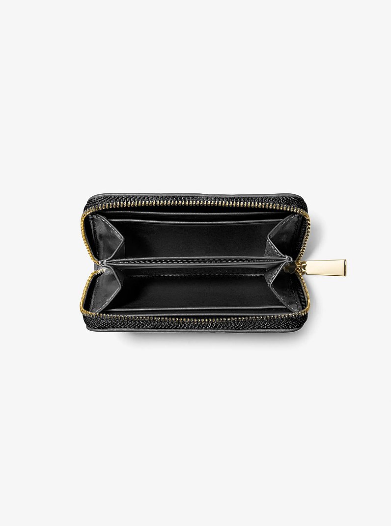 Small Quilted Leather Wallet in BLACK | Michael Kors