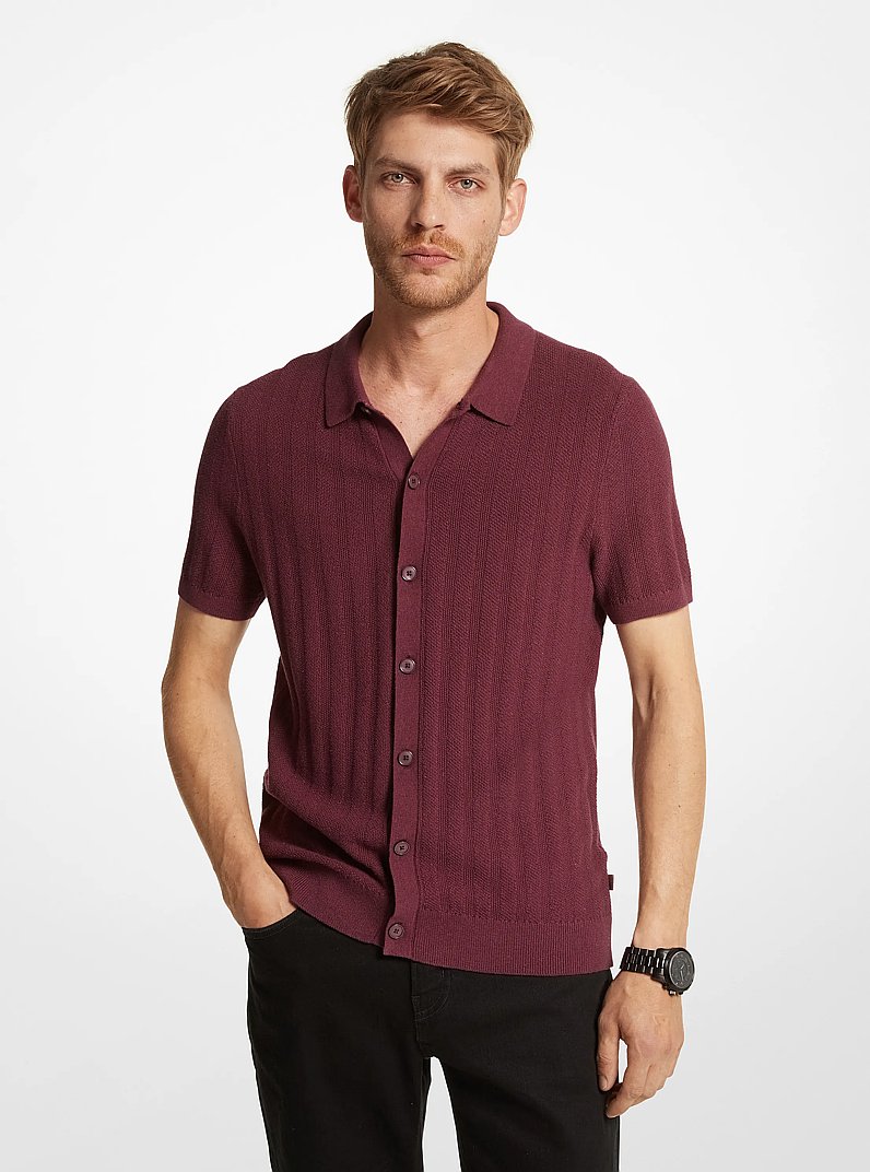 Chemise en m&eacute;lange de coton textur&eacute; in CORDOUAN | Michael Kors