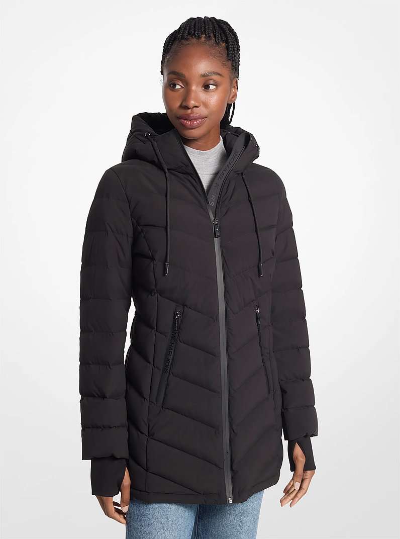 Manteau matelass&eacute; &agrave; capuchon in NOIR | Michael Kors