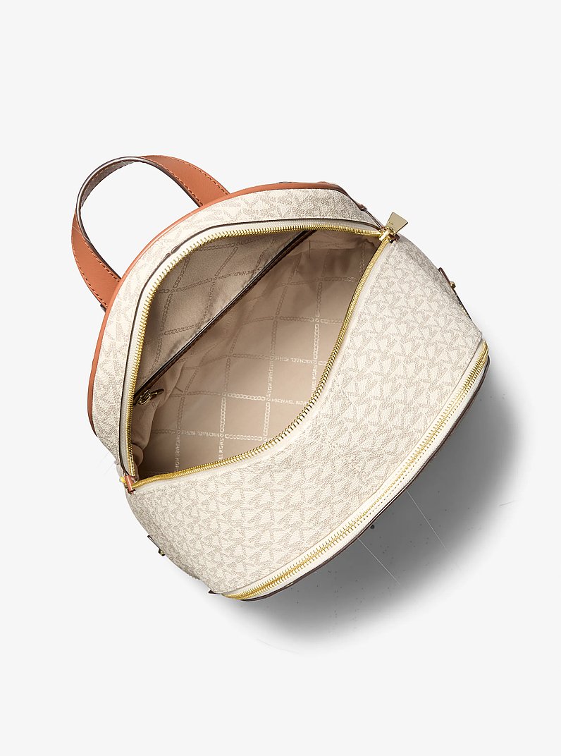 Mochila Rhea grande con logotipo in VAINILLA | Michael Kors