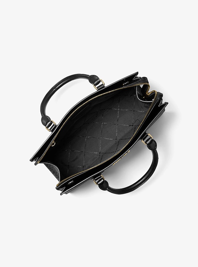 Bolso satchel Stella mediano con logotipo in NEGRO | Michael Kors