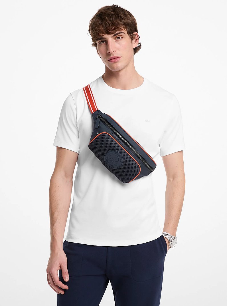 Ri&ntilde;onera bandolera utilitaria Lautner de nailon in AZUL MARINO | Michael Kors