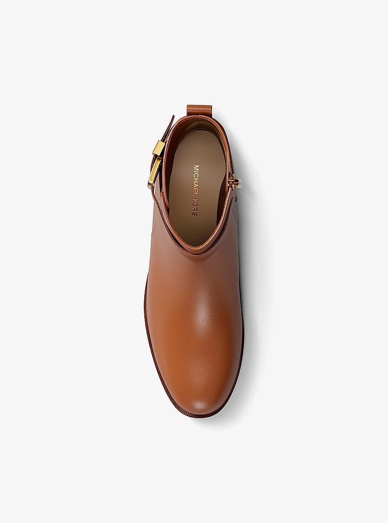 Rachel Leather Ankle Boot in LUGGAGE | Michael Kors