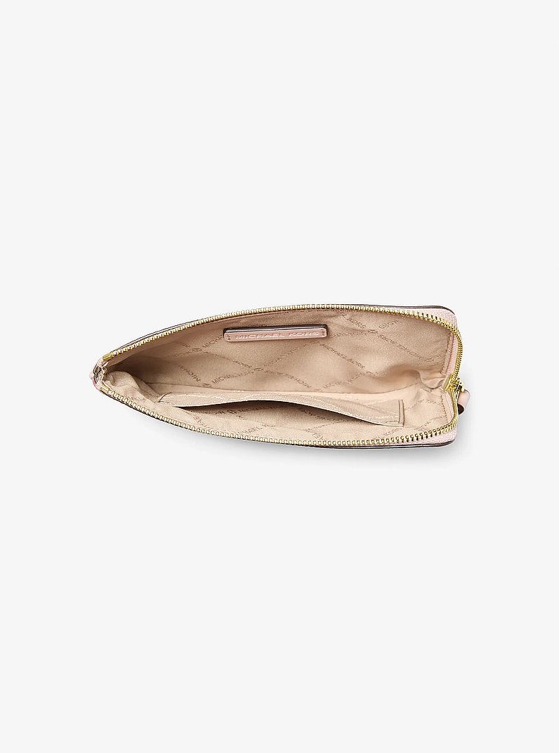 Jet Set Travel Small Printed Signature Logo Wristlet in POWDER BLUSH | Michael Kors