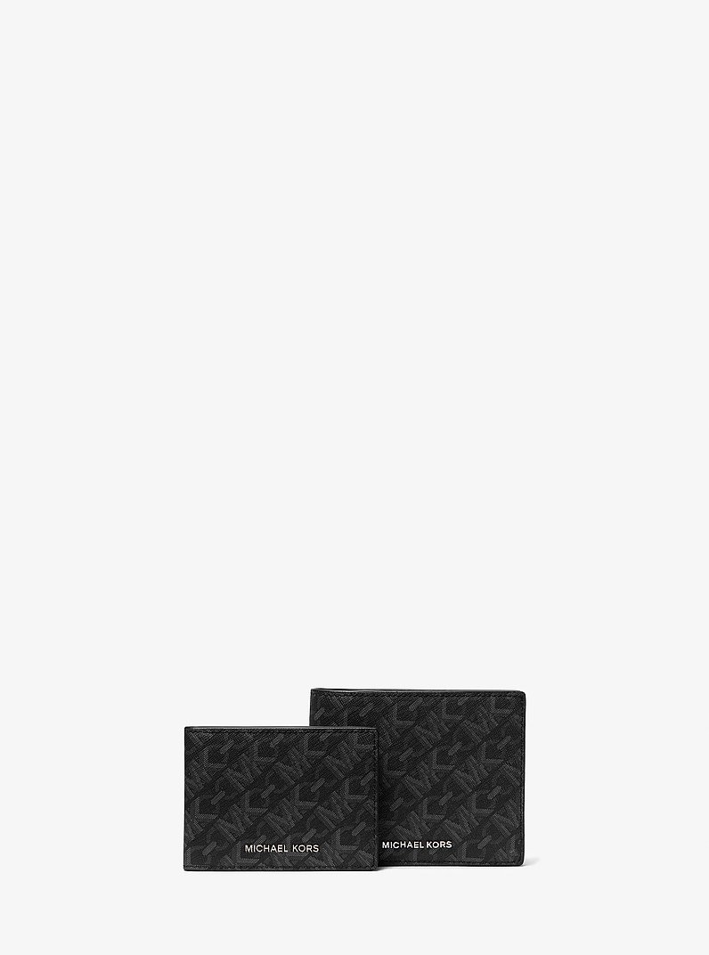 Billetera Hudson con monograma imperio y funda para documento de identificaci&oacute;n in NEGRO | Michael Kors