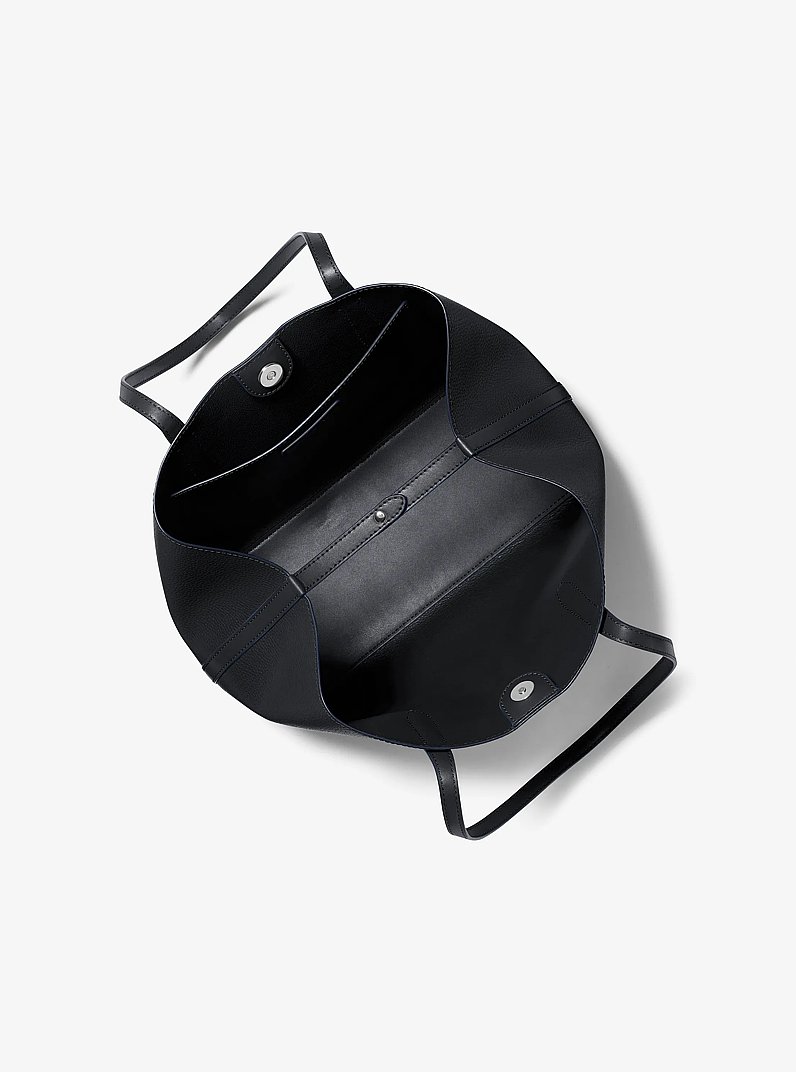 Avalon Medium Pebbled Leather Tote Bag in NAVY | Michael Kors