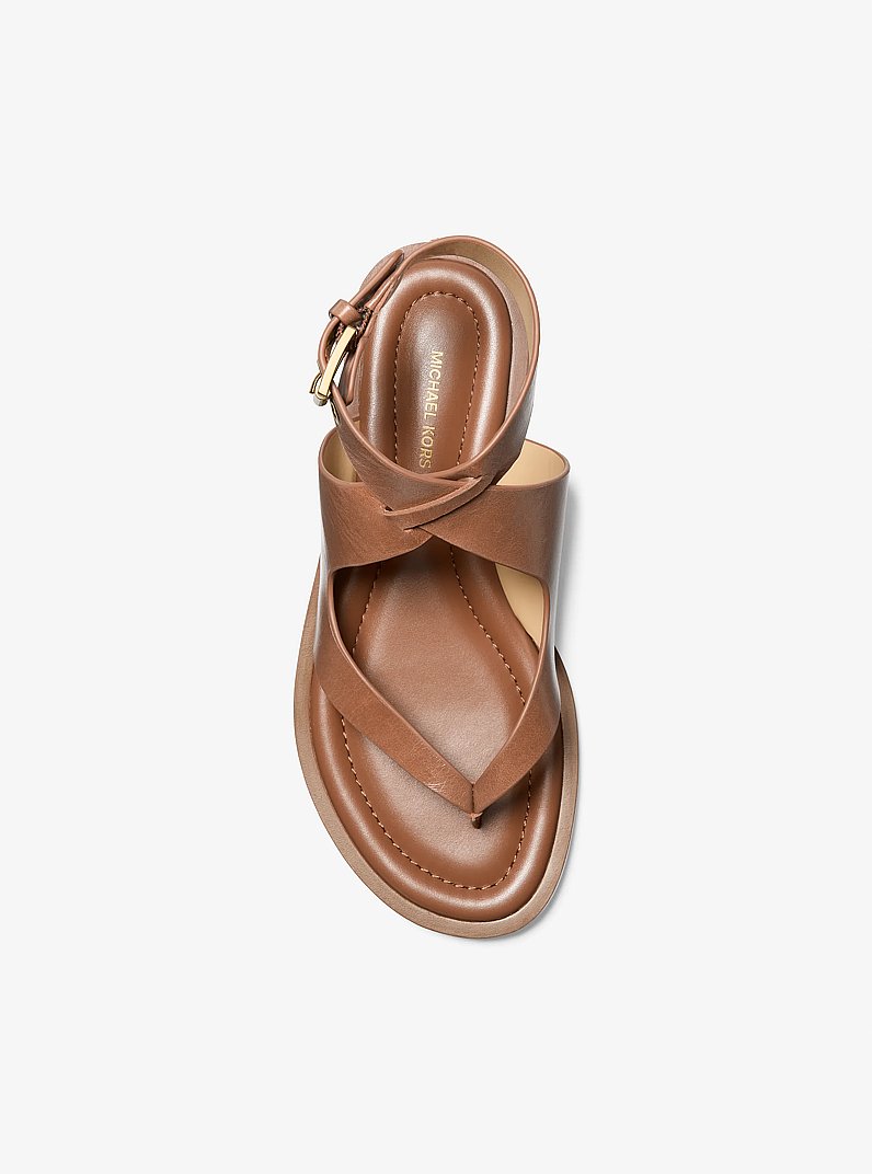 Wickelsandale Irene aus Leder in LUGGAGE | Michael Kors