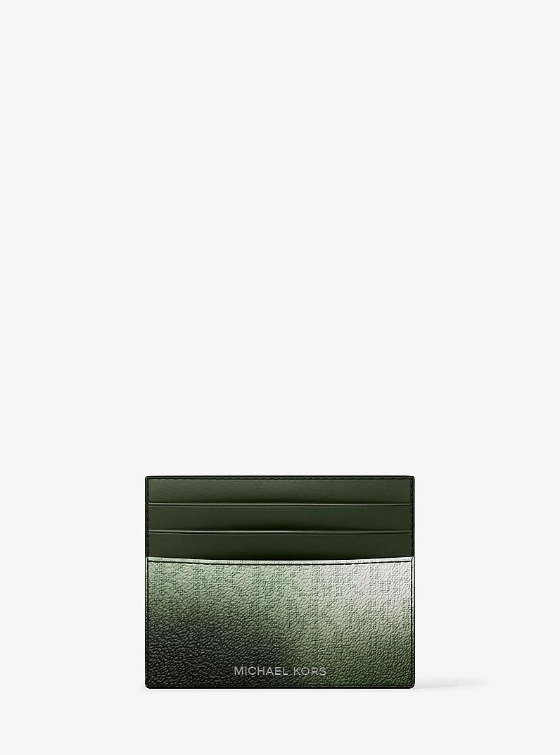 Cooper Ombr&eacute; Signature Logo Card Case in MOSS MULTI | Michael Kors