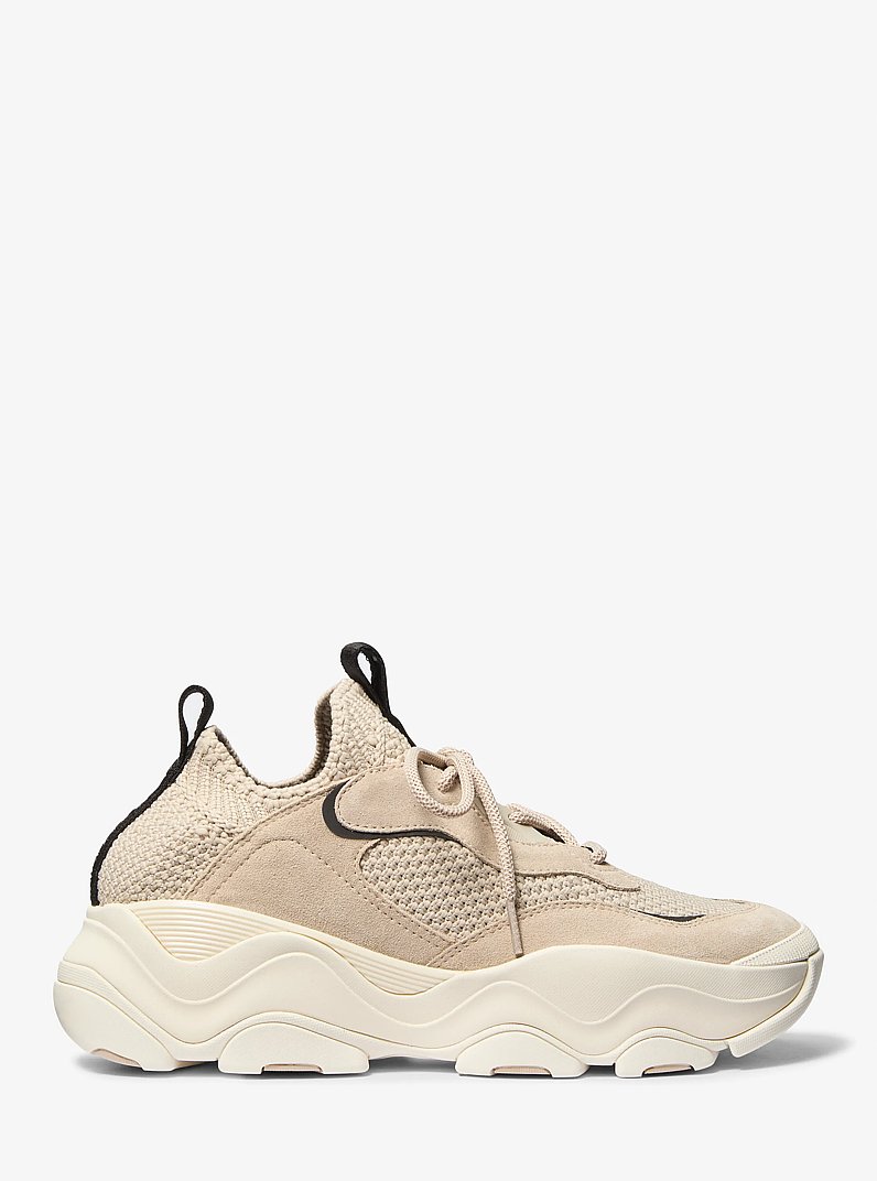Atlas Stretch Knit Trainer in LIGHT SAND | Michael Kors