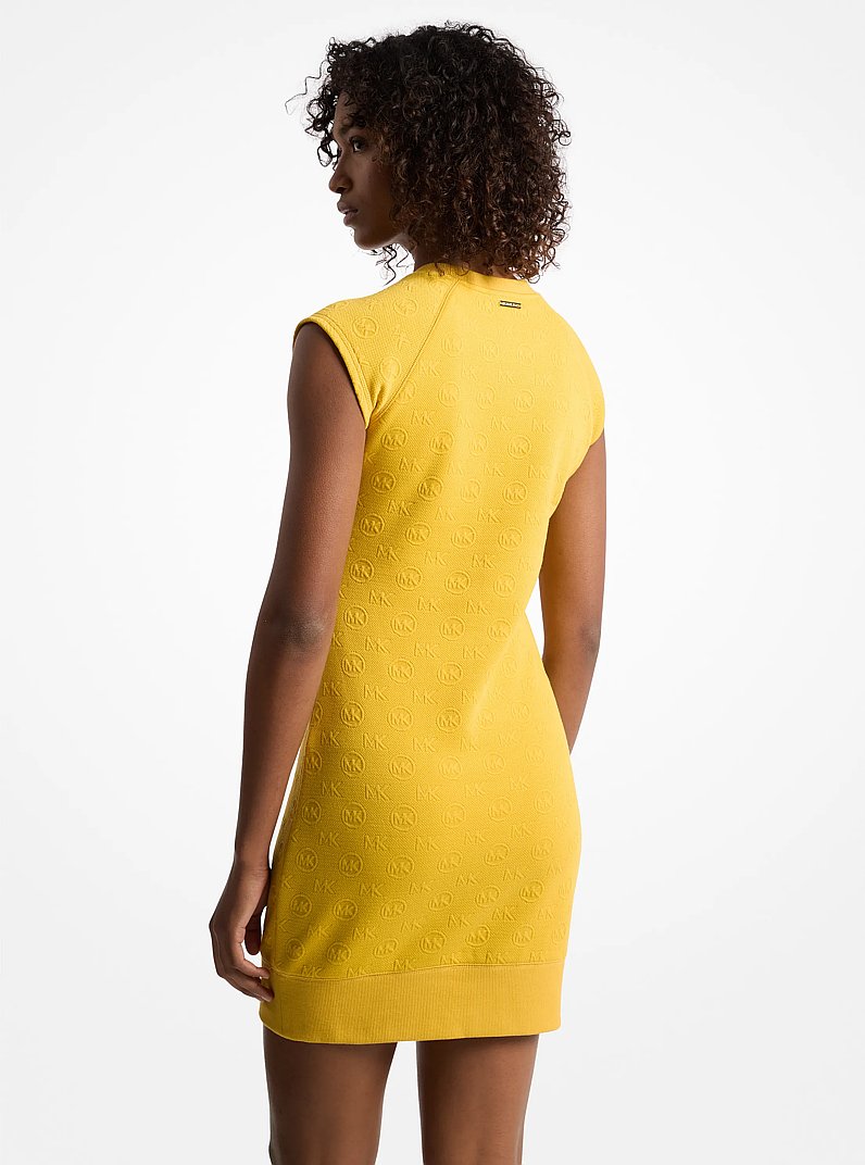 Robe chandail en jacquard &agrave; logo et &agrave; manches raglan in JAUNE MARGUERITE | Michael Kors